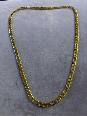 Mens Gold Figaro-Style Chain Necklace